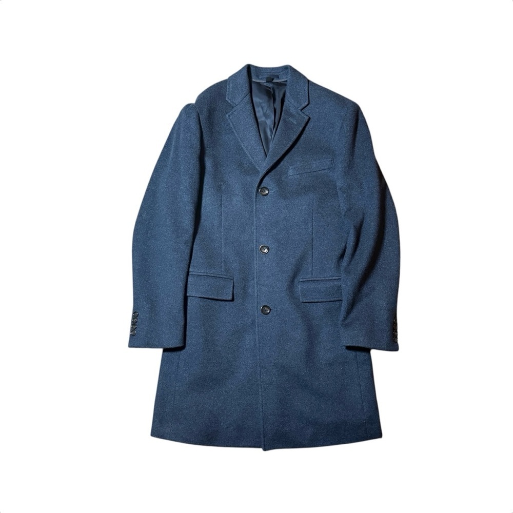 J. Crew Men's Ludlow Wool Coat - Navy Blue
